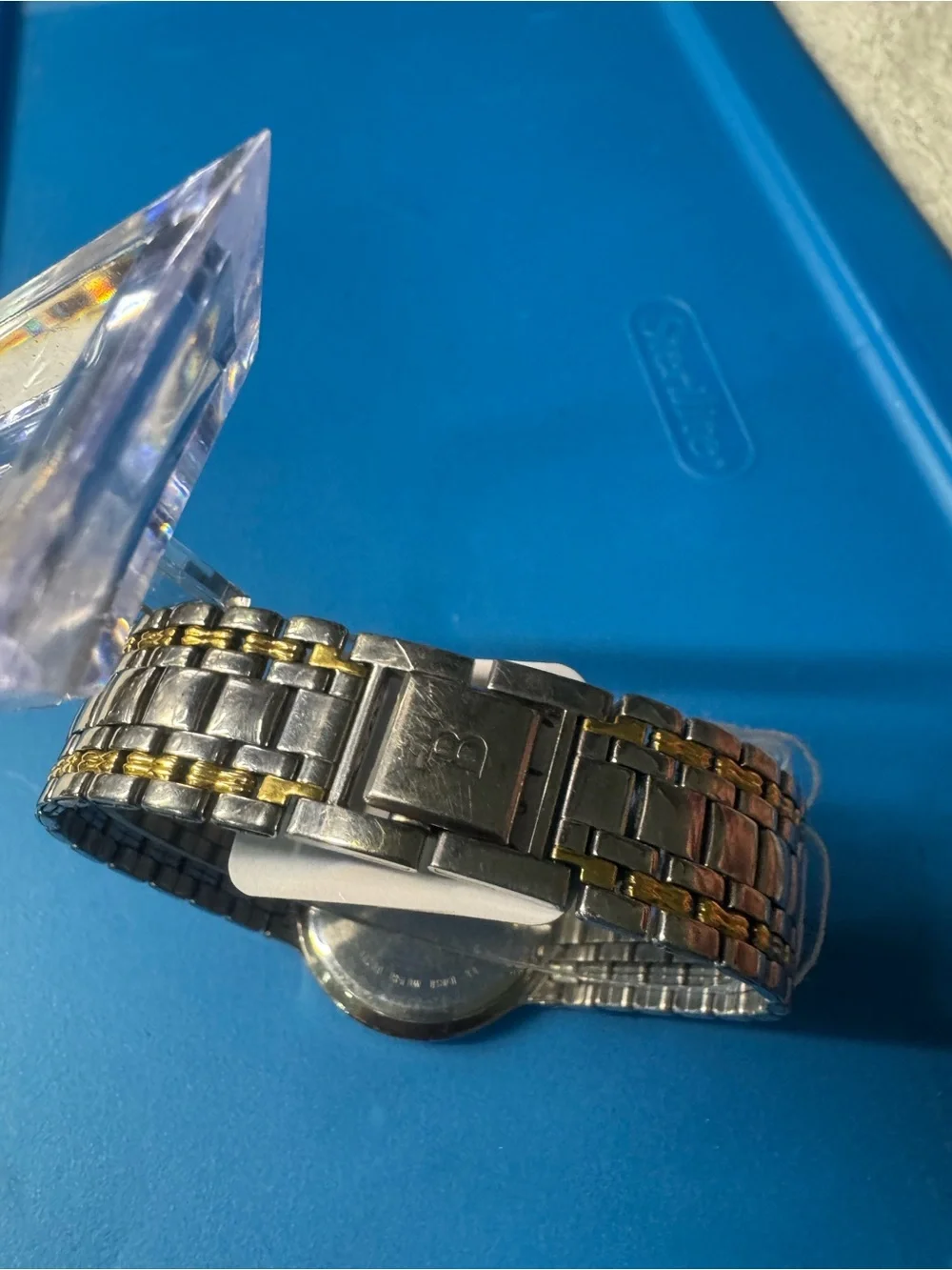 Bulova Two-Tone Silver Dial Watch with Gold Accents